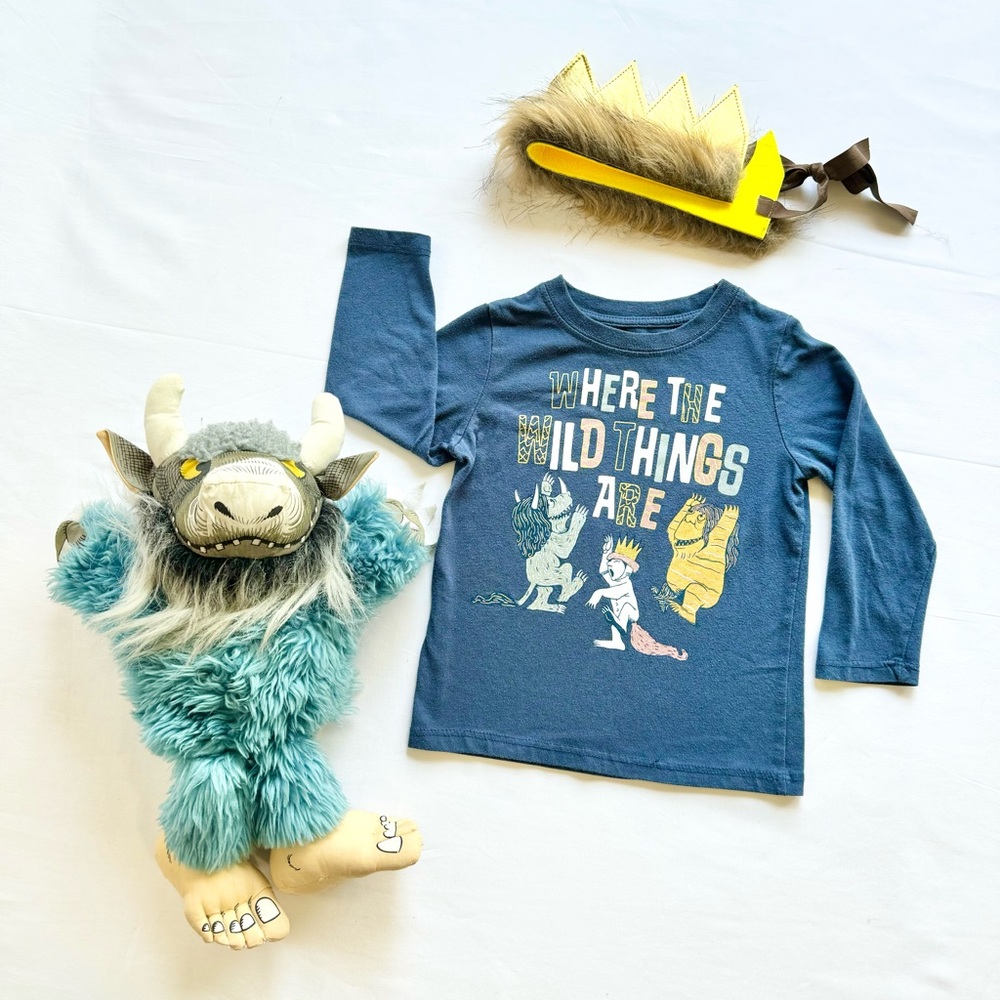 Where the Wild Things Are Blue Kids Shirt, Plush and Crown